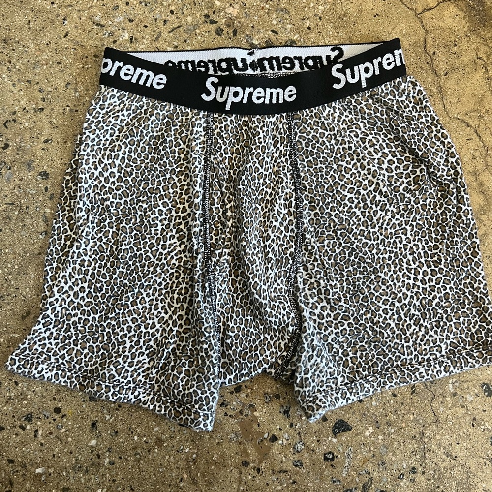 Supreme leopard print boxers